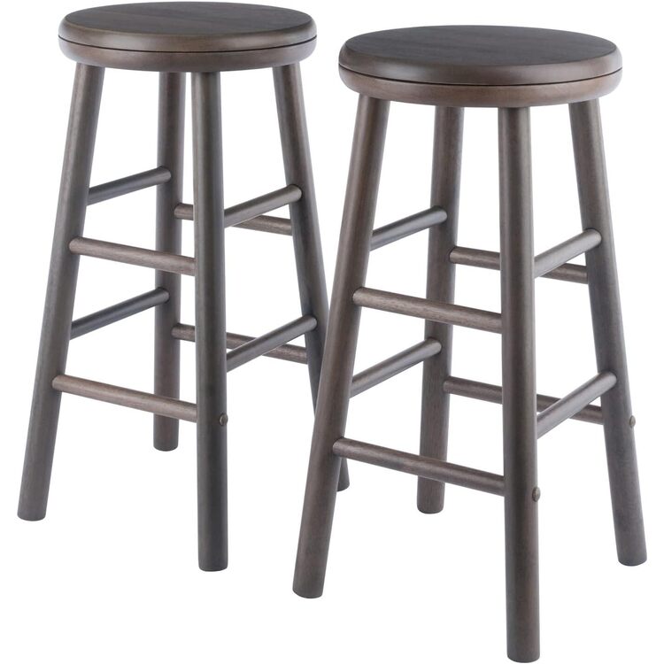 Winsome Shelby 2-Pc Swivel Seat Counter Stool Set, Oyster Gray image - 1