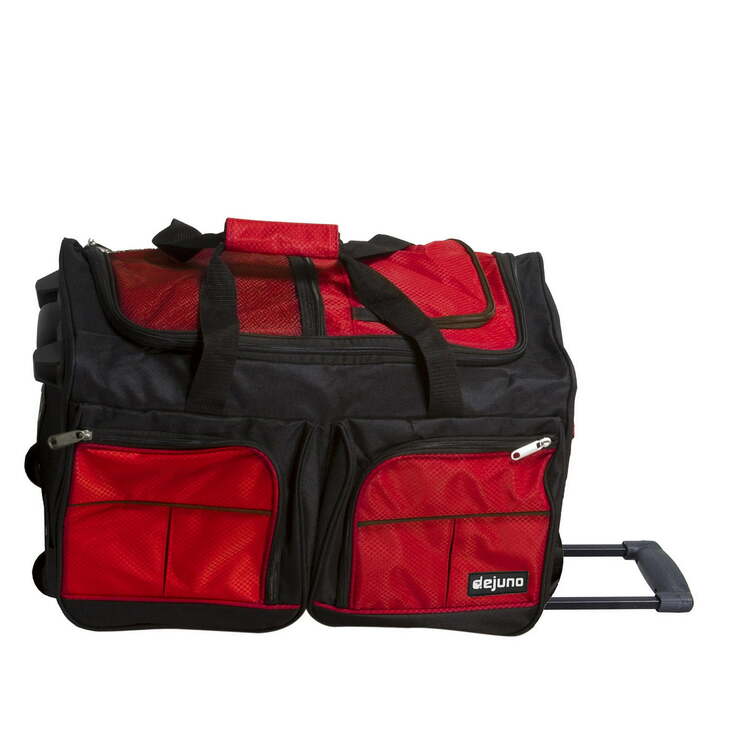 Hipack 20-Inch Carry-On Rolling Duffle Bag - Red - OJCommerce.com