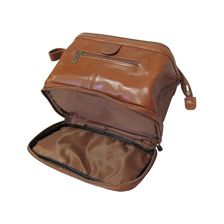 Amerileather Leather Toiletry Bag for Men | Travel Wash Bag - OJCommerce.com