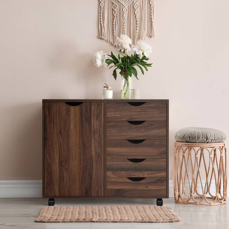 Naomi Home Amy 5-Drawer Office File Storage Cabinet with Shelves image - 1