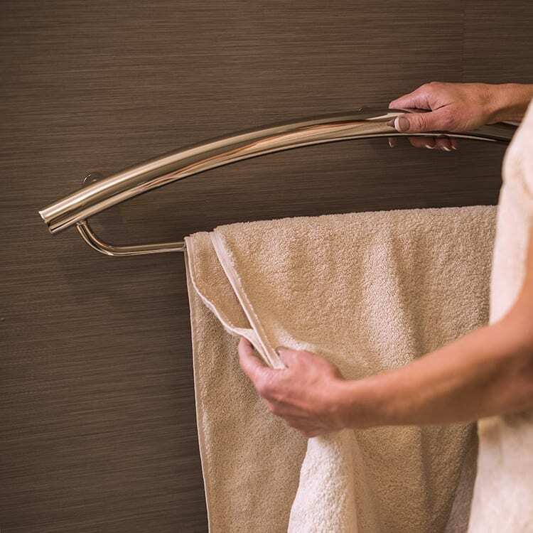 Invisia Towel Bar w/Grab Handle Support - Thumbnail 3