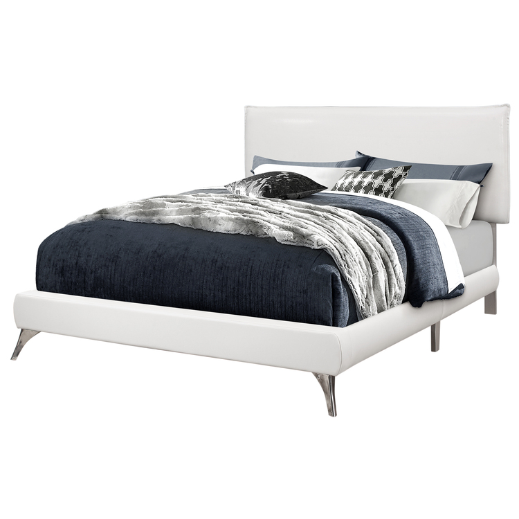 Monarch Specialties Upholstered Platform Bed - Thumbnail 5