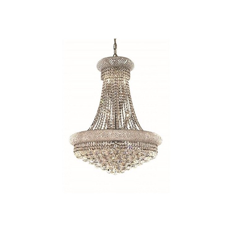 14 Light Chrome Chandelier Clear Royal Cut Crystal Lighting Fixture image - 1