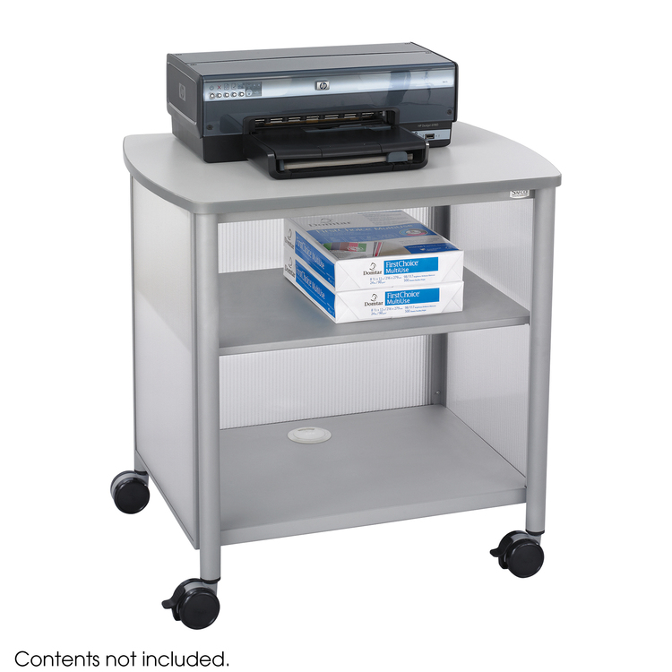 Steel Machine Stand with Polycarbonate Panels and Gray Top - Safco ...