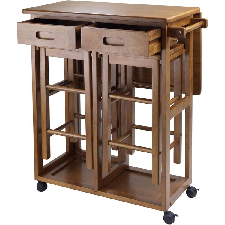 Winsome Wood Space Saver with 2 Stools, Square - Image 2