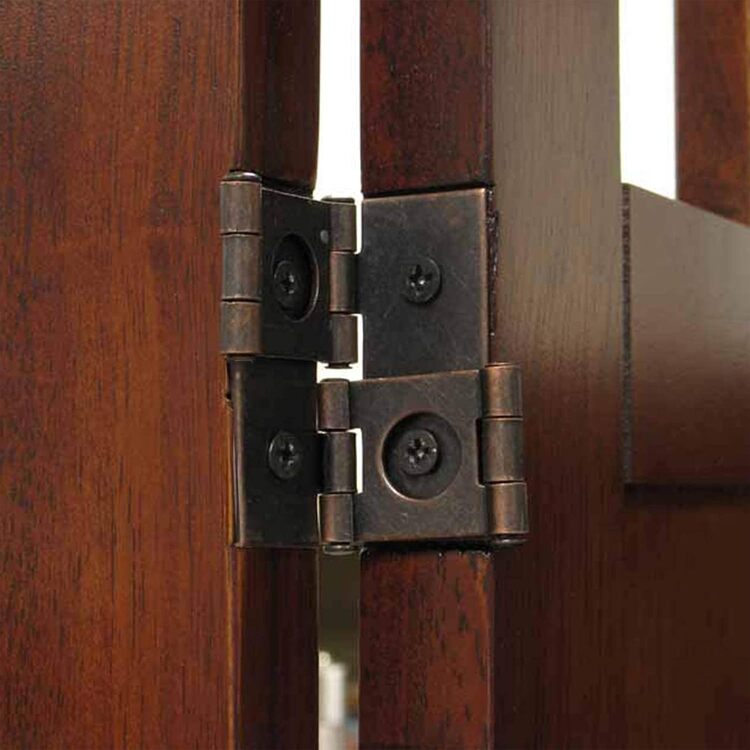 Dark Wood Walnut Room Divider 3-Panel Folding Screen - Winsome Wood - Image 3