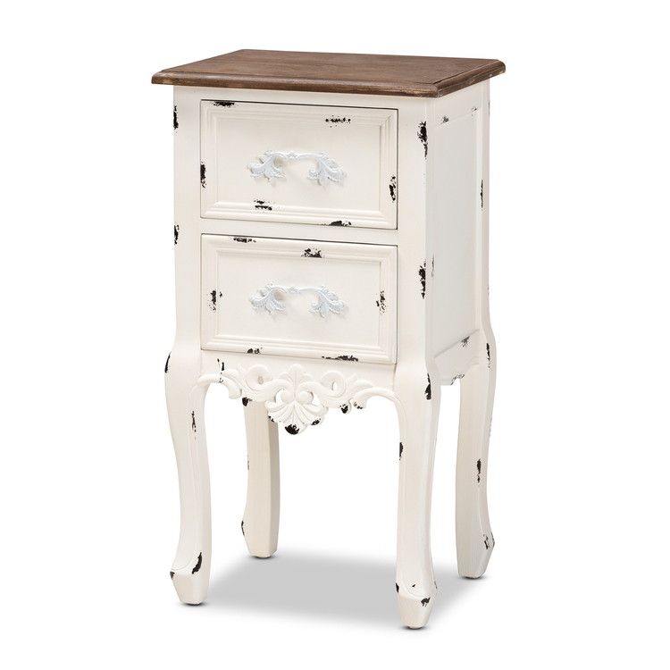 Baxton Studio Levron 2-Drawer Nightstand - Thumbnail 3