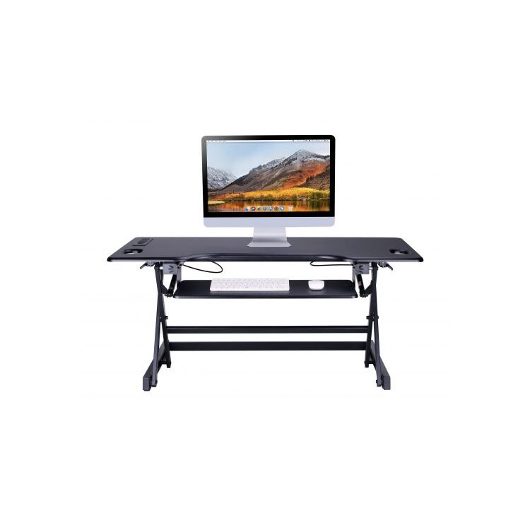 Rocelco Inc. Adjustable Standing Desk Converter with Dual Monitor Mount - Image 15
