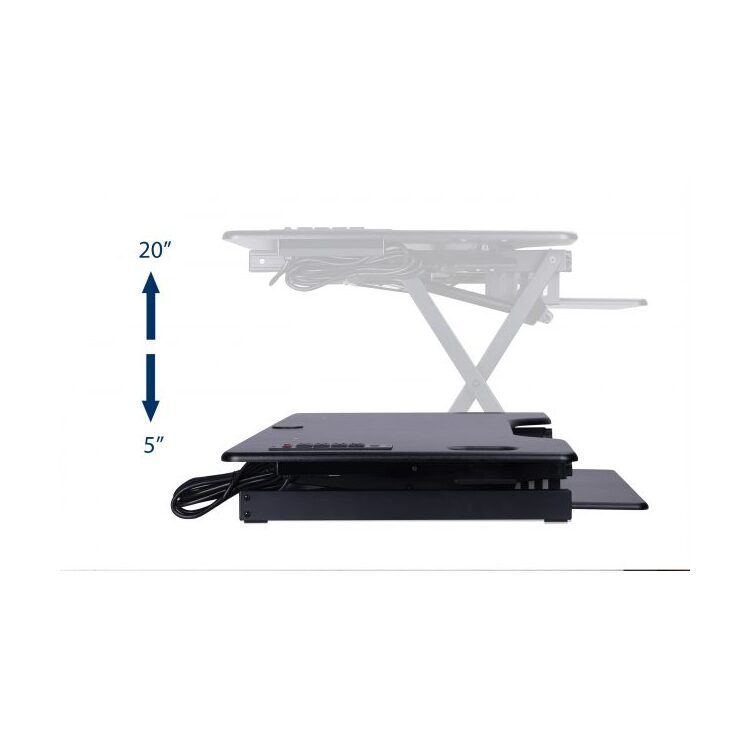 Rocelco Inc. Adjustable Standing Desk Converter with Dual Monitor Mount - Image 7