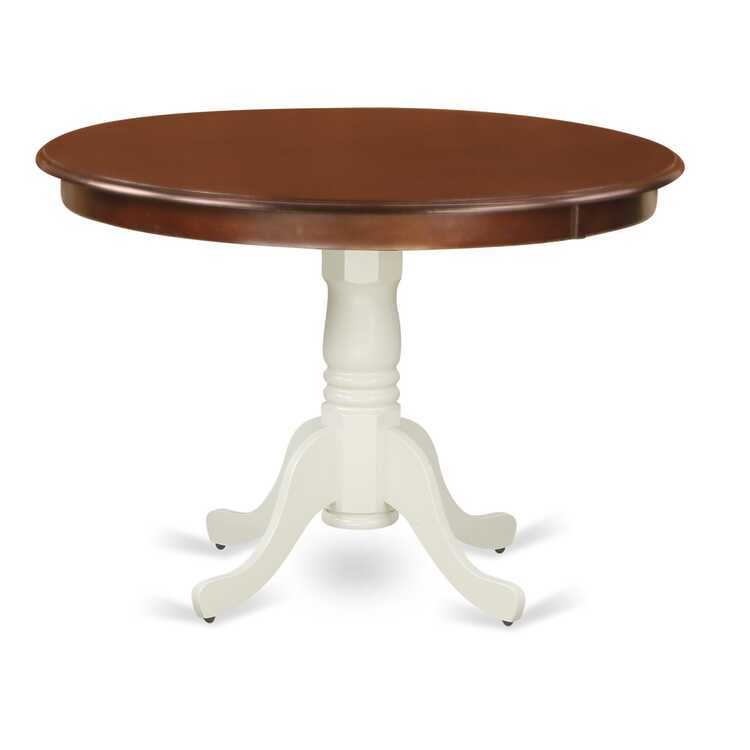 Round Dining Table 42 diameter, Wooden Top and Pedestal Base - East West Furniture - Image 2