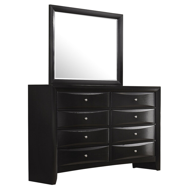 Coaster Briana 8-drawer Dresser with Mirror Black image - 1