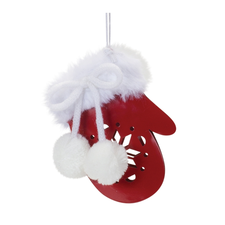 Melrose International Snowflake Mitten and Stocking Ornament Set - Thumbnail 3