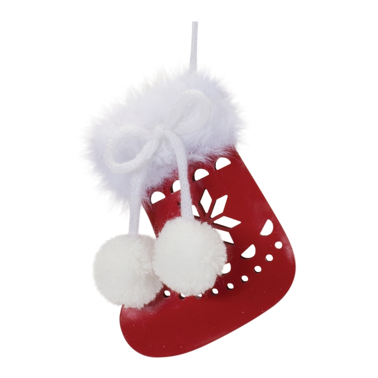 Melrose International Snowflake Mitten and Stocking Ornament Set - Thumbnail 2