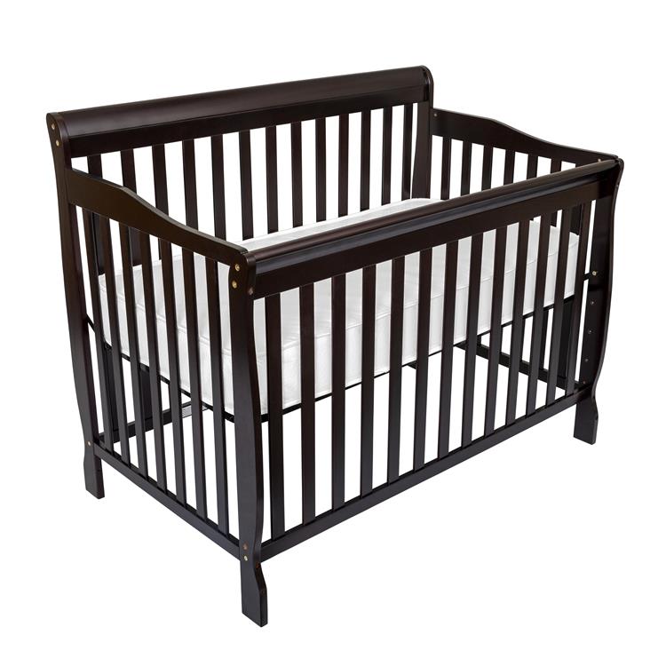 Fizzy Baby Full Size in Crib with Positions Espresso
