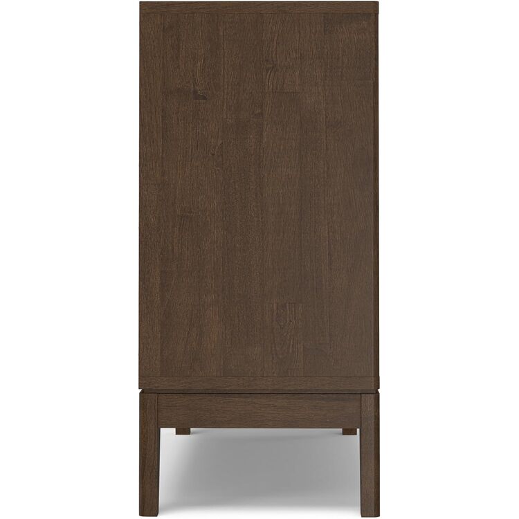 Walnut Brown Mid Century Modern Sideboard Buffet Cabinet 38x17 - Image 2