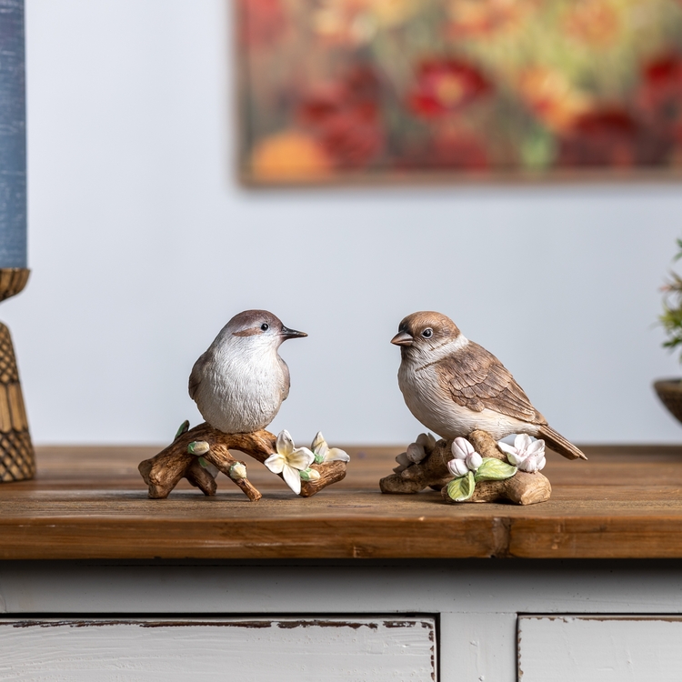 Melrose International Bird on Branch Figurine - Thumbnail 2