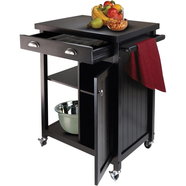 Winsome Wood Timber Kitchen Cart - Thumbnail 3