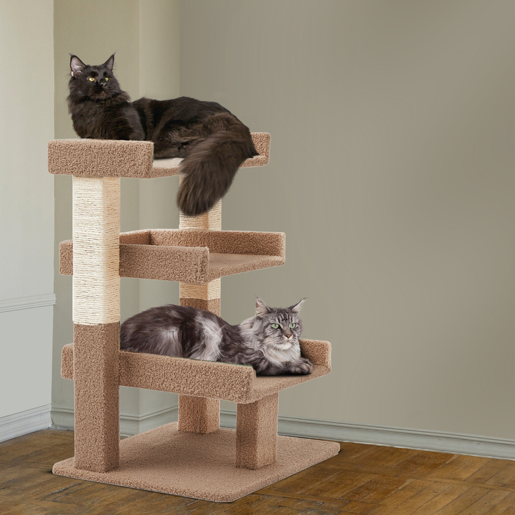 Naomi Home Nala 3 Level Modern Indoor Cat Tree Cat Tower for Large