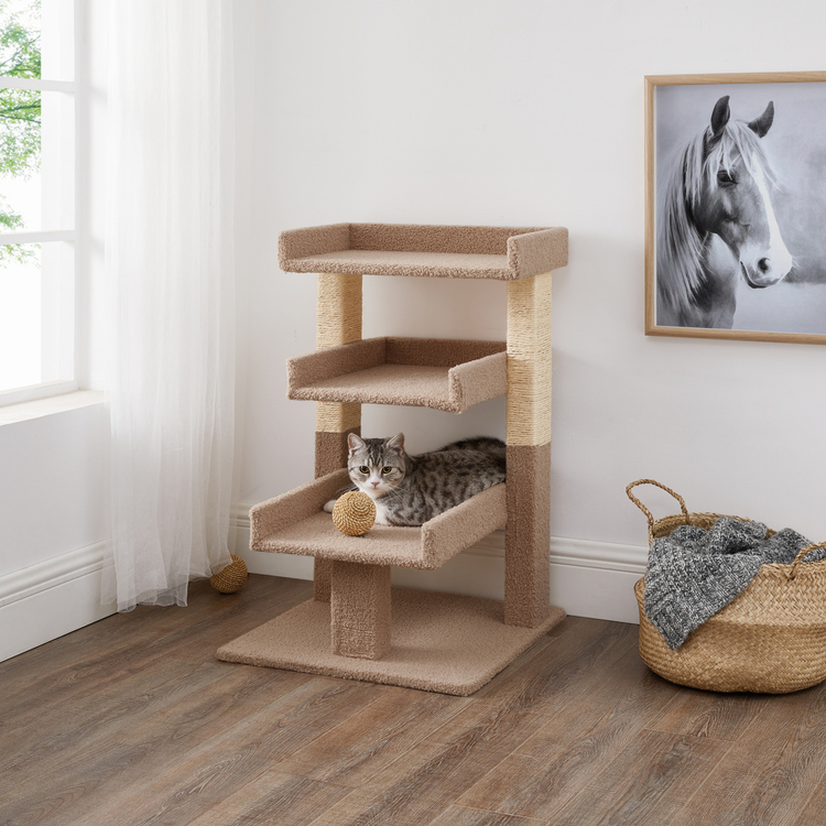Naomi Home Nala 3 Level Modern Indoor Cat Tree