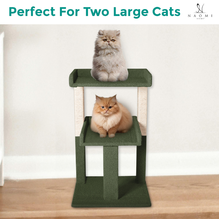 Naomi Home LuLu Cat Tree Tower for Large Cats, Indoor Cat Climbing