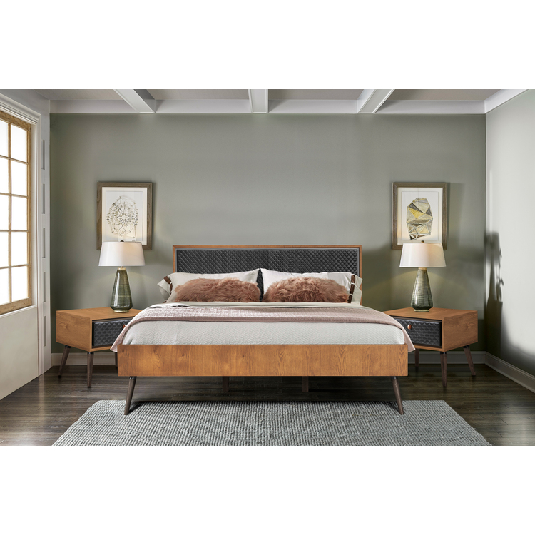 Armen Living Coco Upholstered Platform Bedroom Set - Thumbnail 3