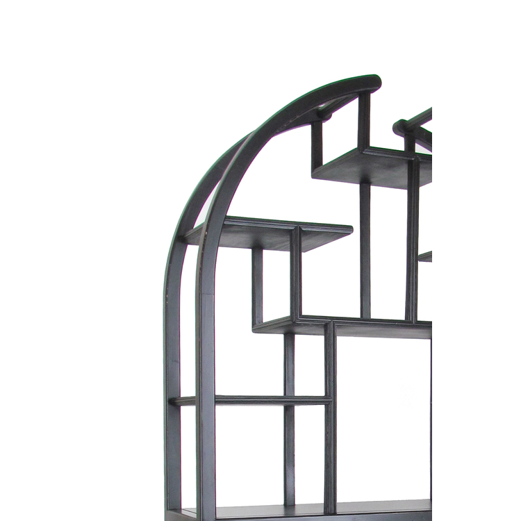 Benjara Arched Shape Display Unit with Multiple Shelves, Antique Black ...
