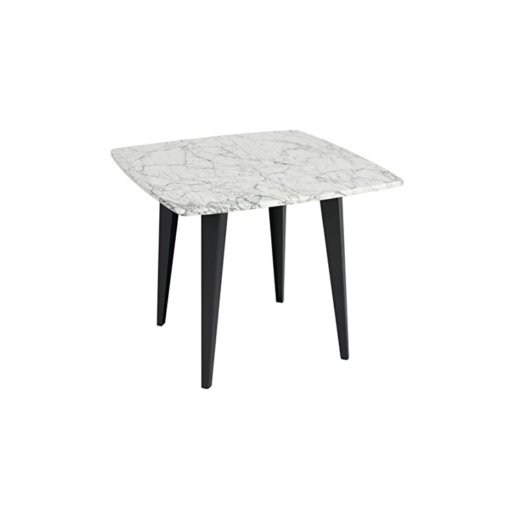 Bianco Carrara Marble Side Table - 24