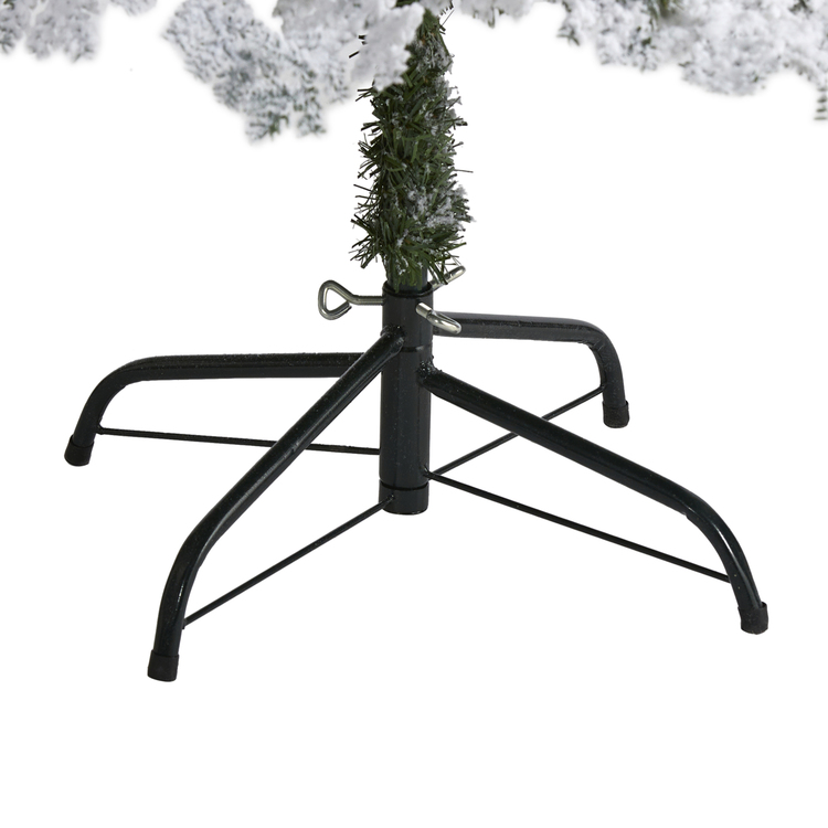 Nearly Natural 6ft. Flocked Montana Down Swept Spruce Artificial Christmas Tree with 250 Clear LED Lights - Image 4