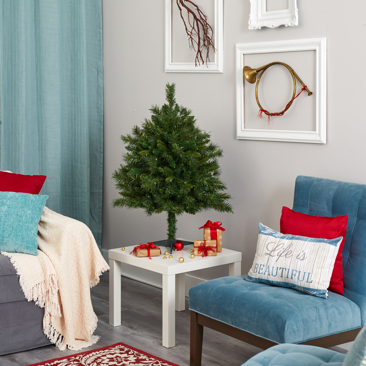 Nearly Natural 3ft. Wyoming Mixed Pine Artificial Christmas Tree with 150 Clear Lights and 270 Bendable Branches - Image 7