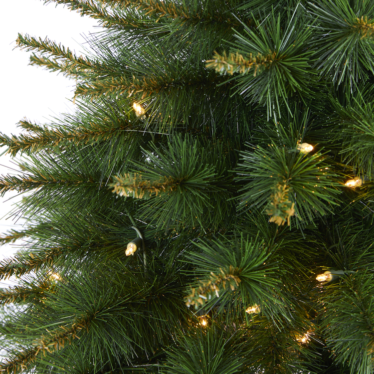 Nearly Natural 3ft. New England Pine Artificial Christmas Tree with 50 Clear Lights and 117 Bendable Branches - Image 3