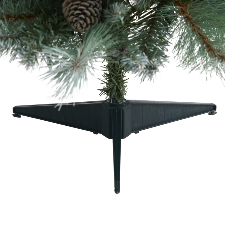 Nearly Natural 3ft. Frosted Tip British Columbia Mountain Pine Artificial Christmas Tree with 50 Clear Lights, Pine Cones and 112 Bendable Branches - Image 4