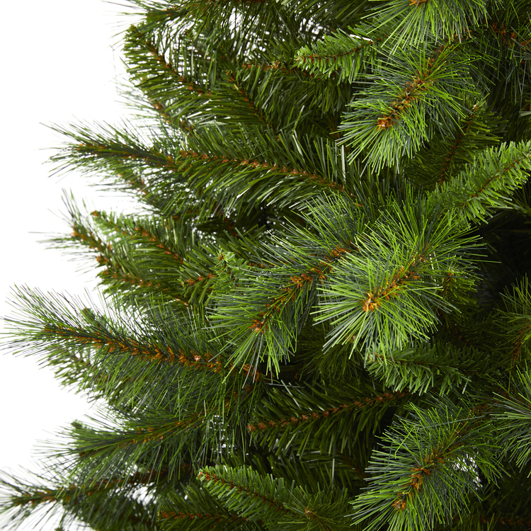 Nearly Natural 6ft. Slim West Virginia Mountain Pine Artificial Christmas Tree with 629 Bendable Branches - Image 3