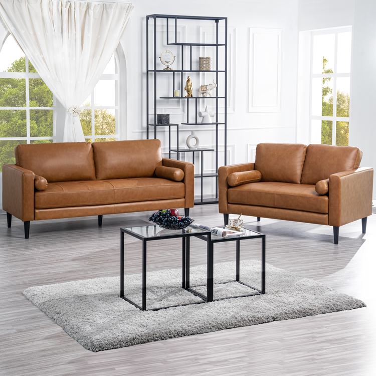 Genuine Leather Sofa Set of 2 Marisa Naomi Home - OJCommerce.com