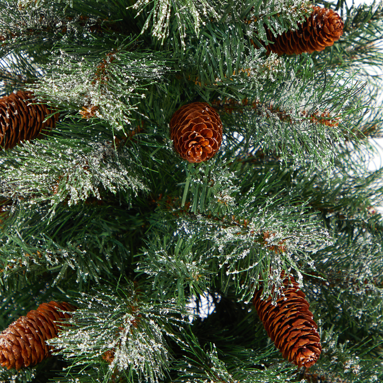 Snowed French Alps Mountain Pine Artificial Christmas Tree - Image 3