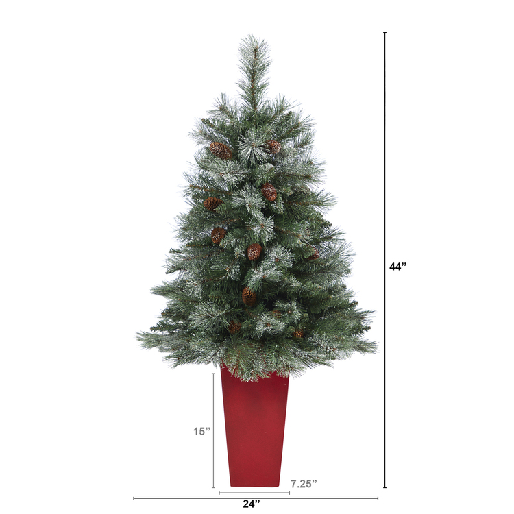 44in French Alps Mountain Pine Artificial Christmas Tree - Image 2