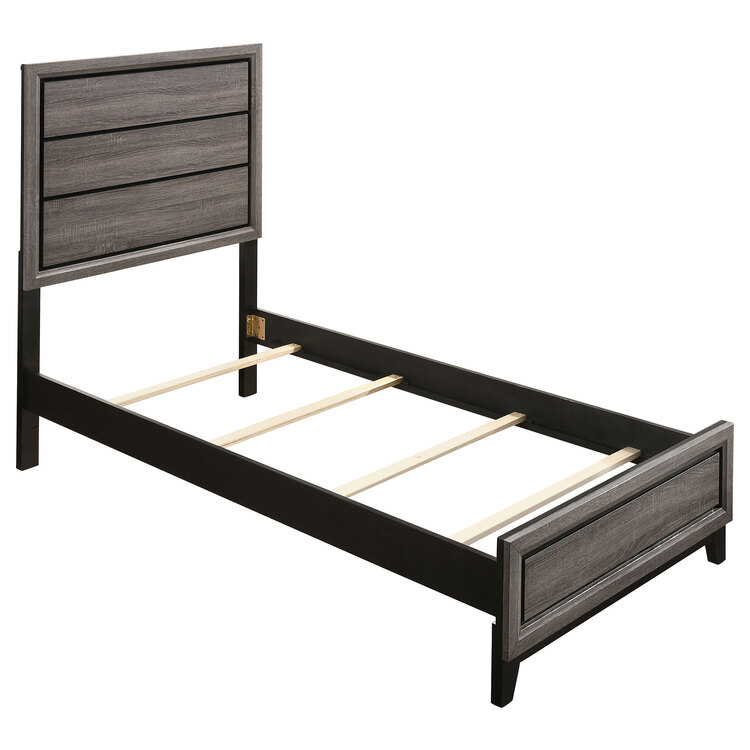 Coaster Watson Panel Bed Grey Oak and Black image - 1