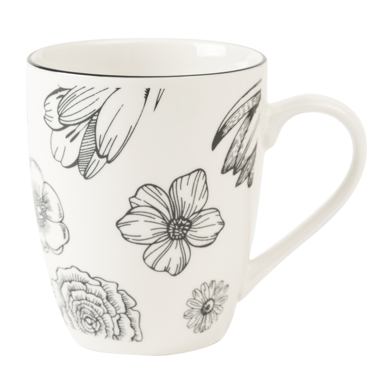 White Floral Porcelain Dinnerware Set 16pc - DOTCOM Specialty Line - Image 6