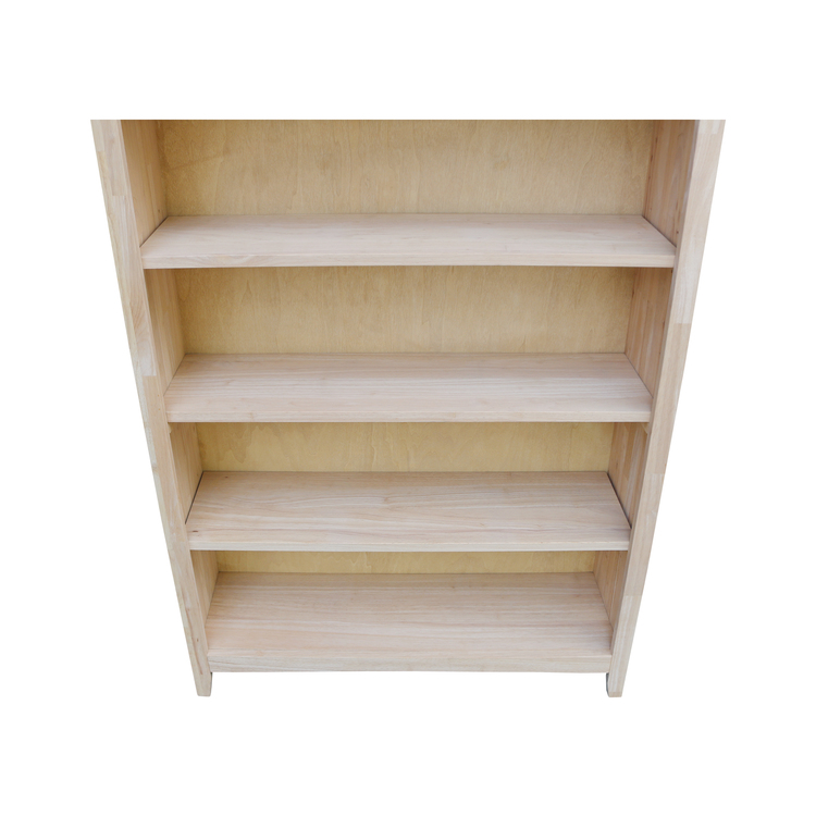 International Concepts 72" Shaker Bookcase - Solid Wood Furniture - Image 5