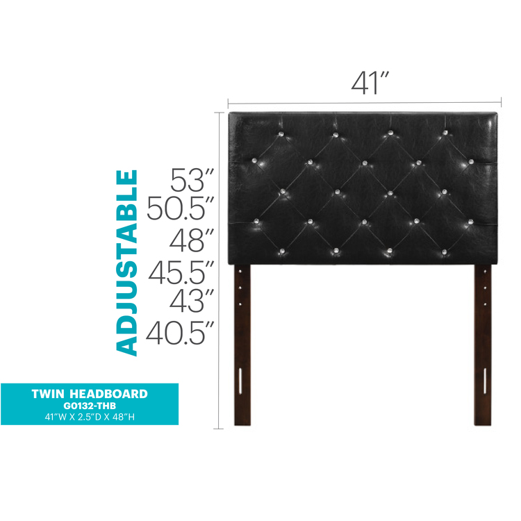 Glory Furniture Super Nova G0132-THB Black Headboard - Image 2