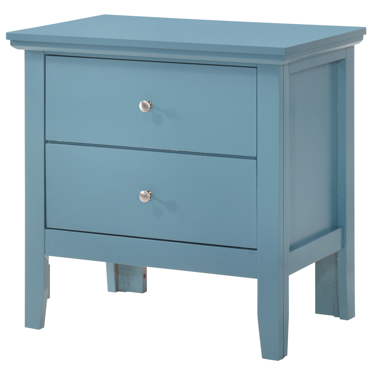 Glory Furniture Teal Nightstand - Modern Bedroom Furniture - Image 2