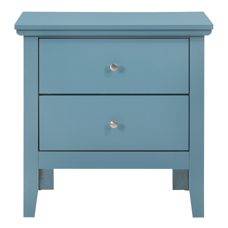 Glory Furniture Teal Nightstand - Modern Bedroom Furniture - Image 3