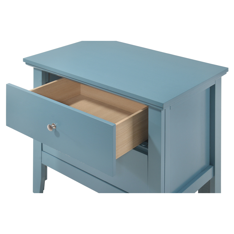 Glory Furniture Teal Nightstand - Modern Bedroom Furniture - Image 4