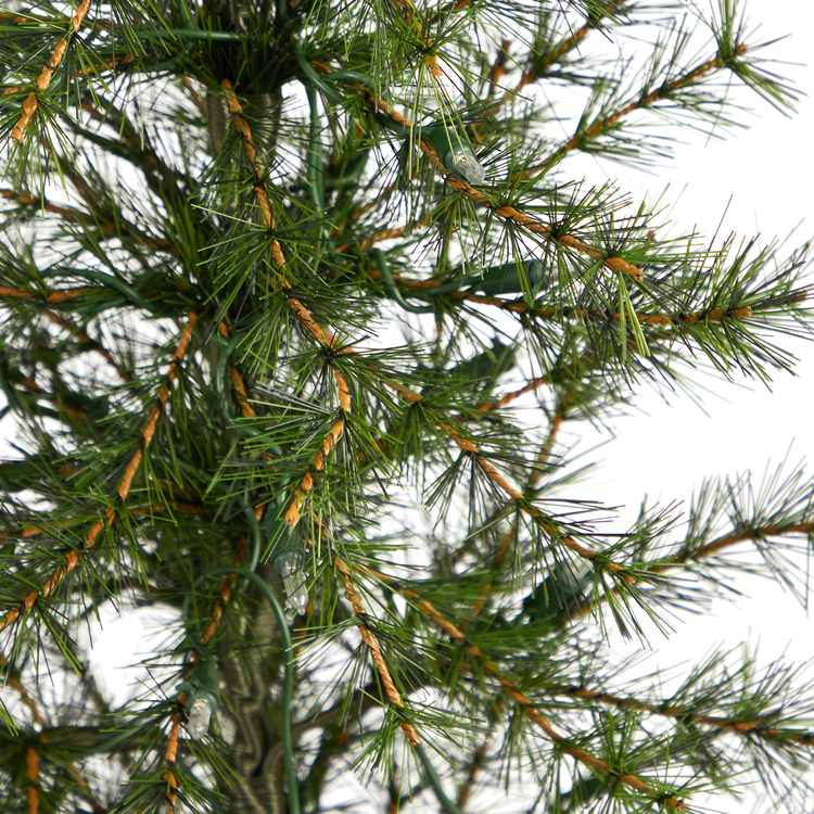 Nearly Natural 3ft. Artificial Christmas Tree with 50 Clear LED Lights Set in a Burlap Base - Image 5