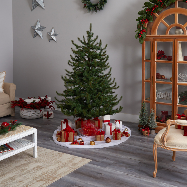 Nearly Natural 6ft. Vancouver Mountain Pine Artificial Christmas Tree with 350 Clear Lights and 1332 Bendable Branches - Image 10