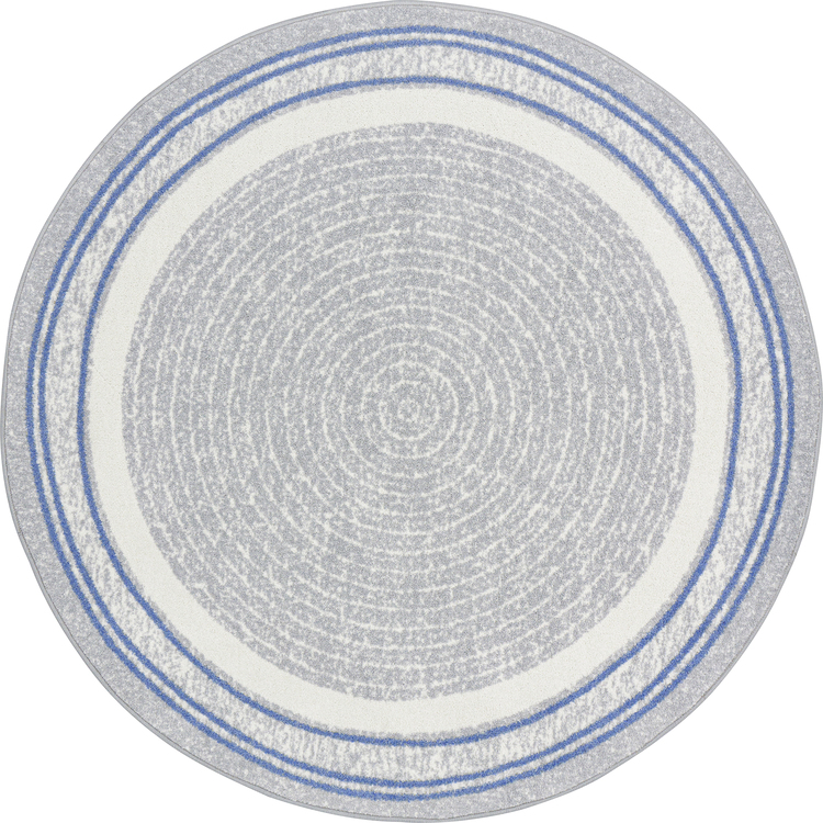 Joy Carpets Cozy Corner 7'7" Round Area Rug in Color Light Blue image - 1