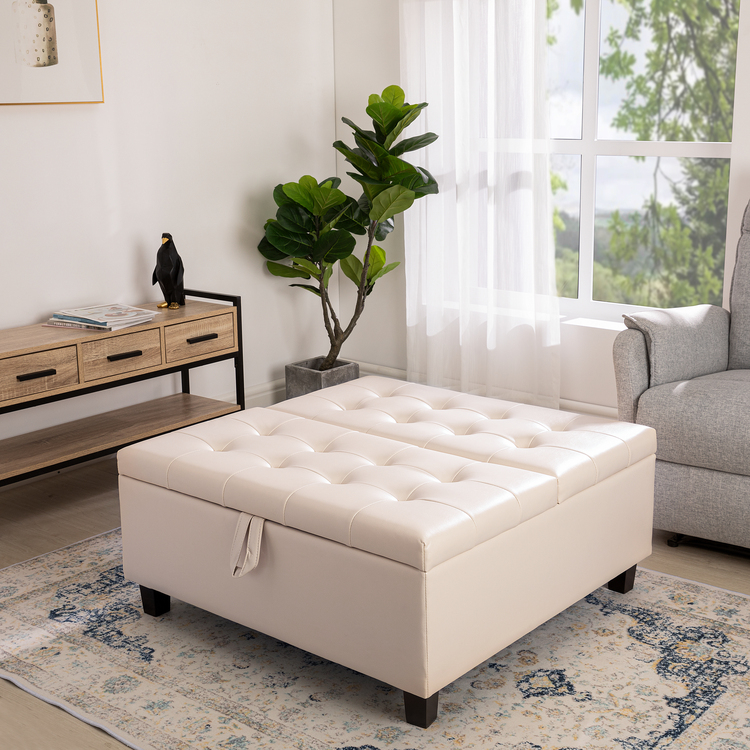 Naomi Home Ciara Upholstered Lift Top Ottoman