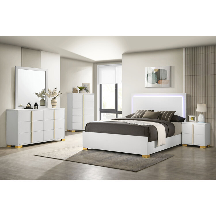 Coaster Marceline 5-piece Full Bedroom Set White image - 1