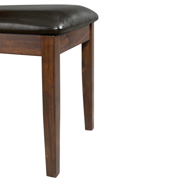 Picket House Furnishings Cherry Finish Faux Leather Side Chairs - Set of 2 - Image 3