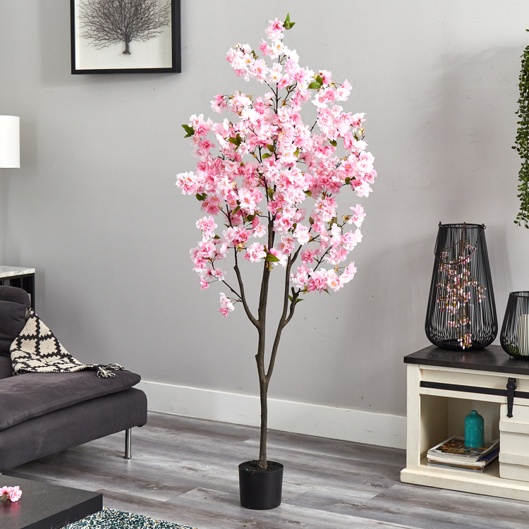 Nearly Natural 6ft. Cherry Blossom Artificial Tree - Image 3