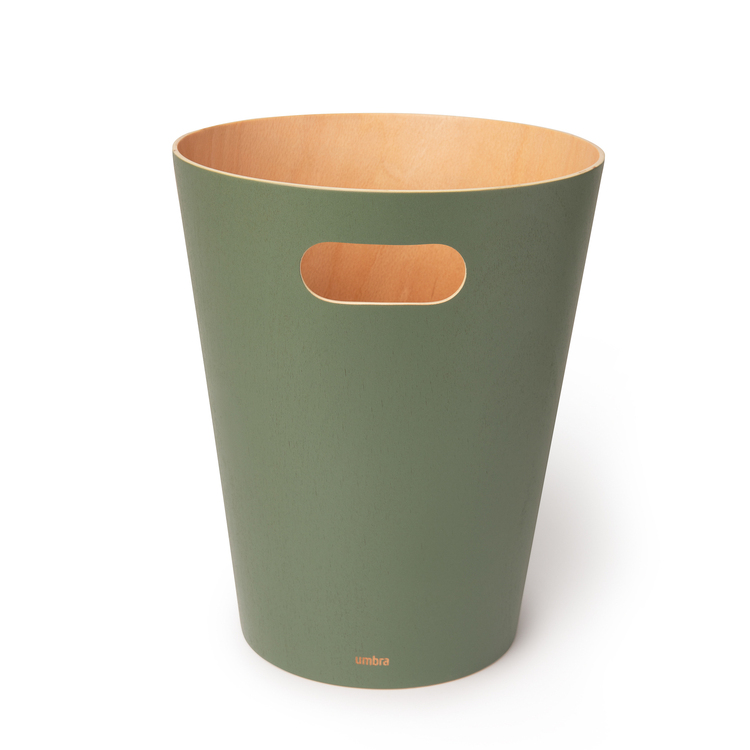 Umbra Woodrow 2 Gallon Trash Can - Spruce Wood Finish - Image 2